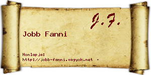 Jobb Fanni névjegykártya